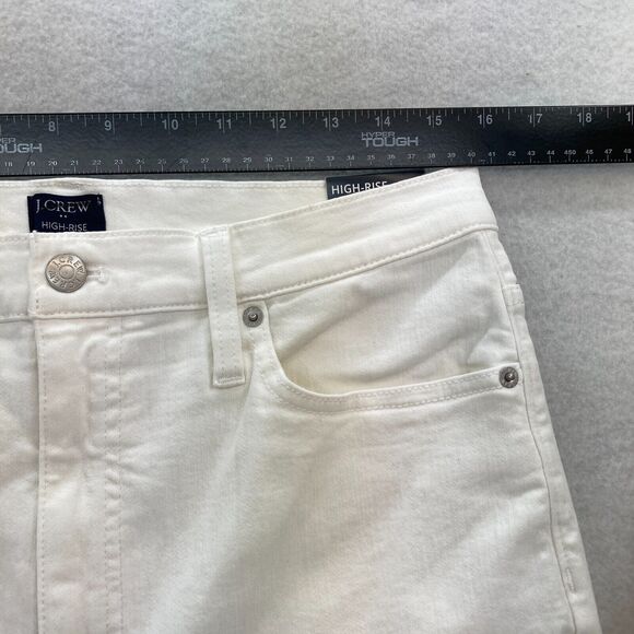 J.Crew Jeans Women's 31 High Rise Flare Crop White Denim‎ Signature Stretch NWT - Picture 8 of 14
